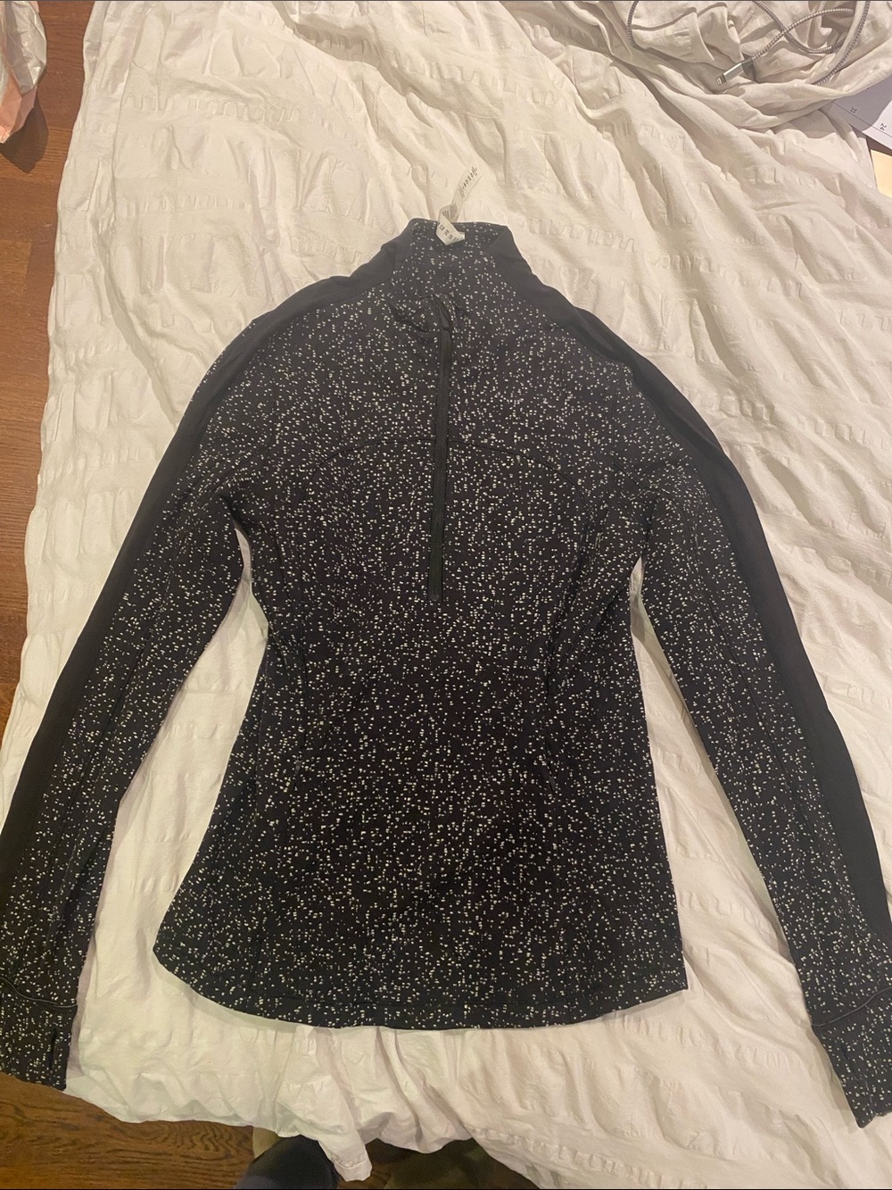 lululemon athletica Black Speckle Long-Sleeve Half-Zip Top